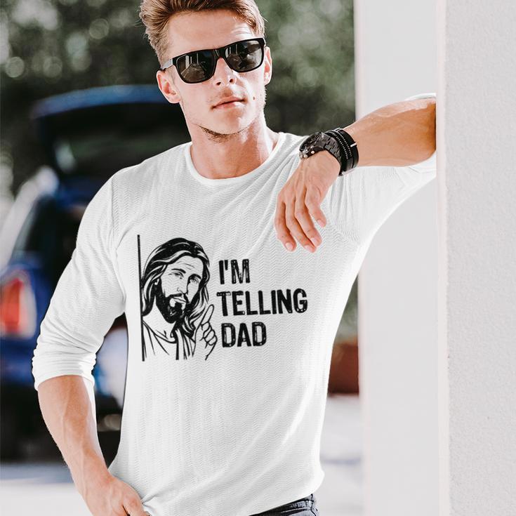 Ich Erzähle Papa Lustig Jesus Dass Ich Diesen Christen Gesehen Habe Langarmshirts Geschenke für Ihn