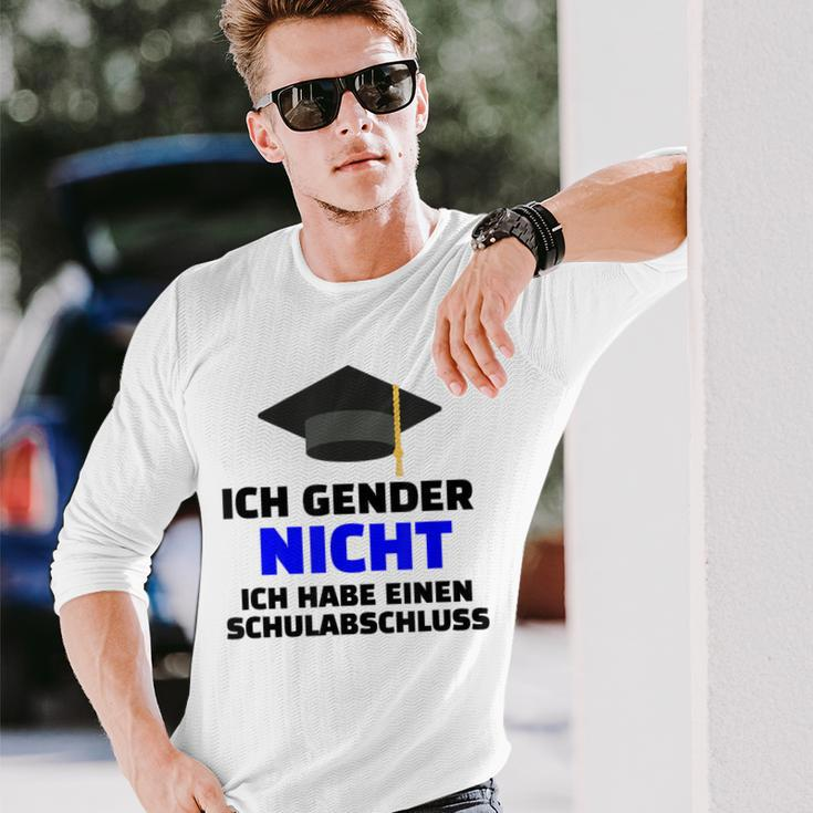 Ich Gender Nicht Ich Habe Einen Schulabschluss White Langarmshirts Geschenke für Ihn