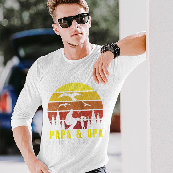 Ich Habe Zwei Titel Papa & Opa Und Ich Rocke Sie Beide Raglan Langarmshirts Geschenke für Ihn