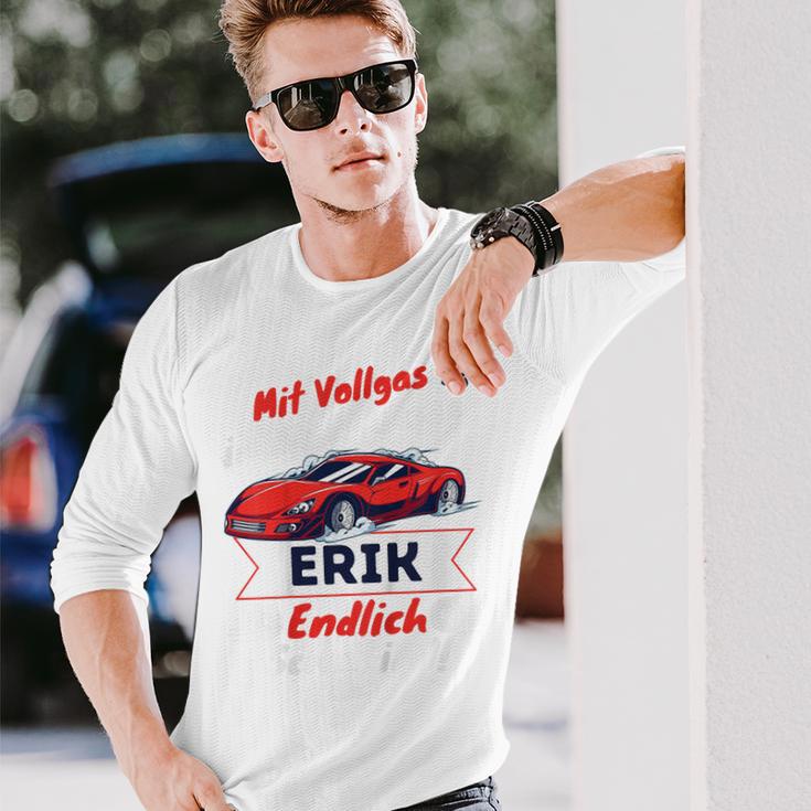 Kinder Endlich Schulkind Erik Personalised First Day Of School 2024 Langarmshirts Geschenke für Ihn