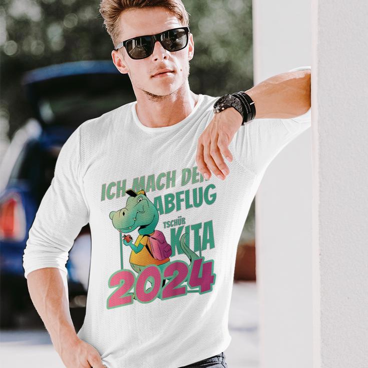 Kinder Ich Mach Den Abflug 2024 Schulkind Einschulung Schule Langarmshirts Geschenke für Ihn