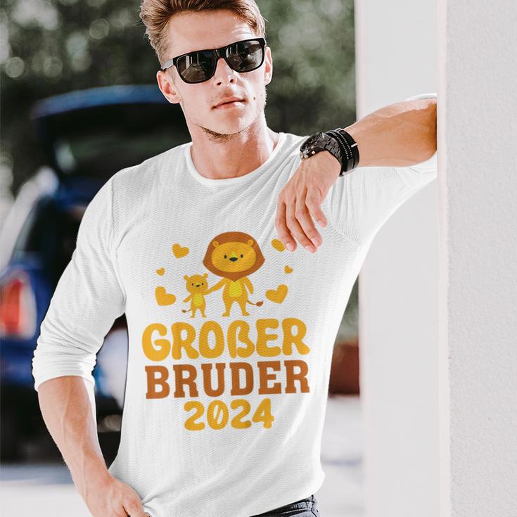 Kinder Ich Werde Ein Großer Bruder 2024 Lion Big Brother 2024 Langarmshirts Geschenke für Ihn