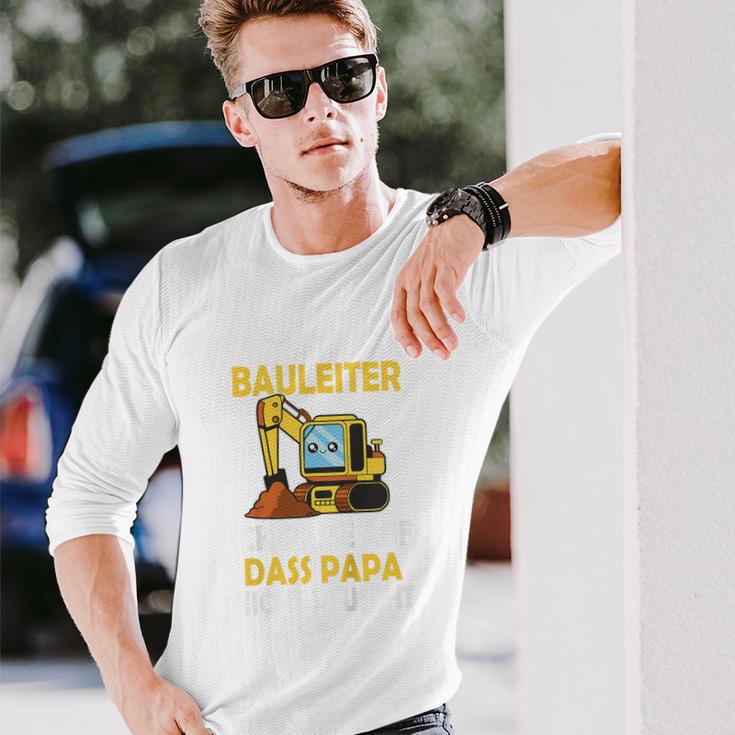 Kinder Mini Bauleiter Ich Passe Auf Dass Papa Nicht Pfuscht Bauherr Langarmshirts Geschenke für Ihn