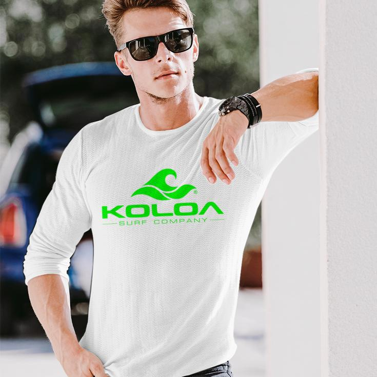 Koloa Surf Classic Wave Green Logo Long Sleeve T-Shirt Gifts for Him