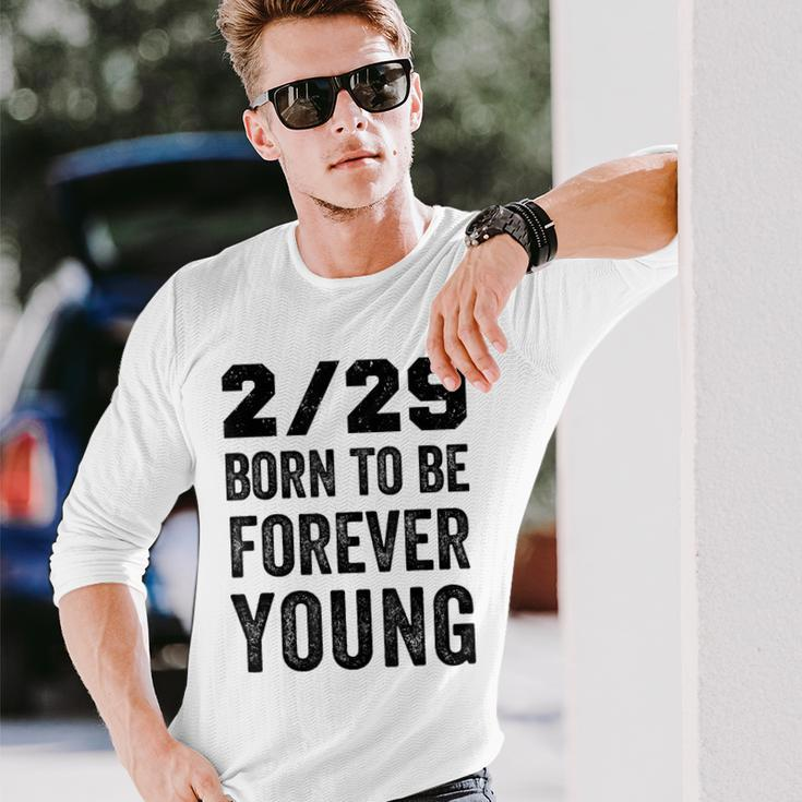 Leap Year Birthday Forever Young Leapling Long Sleeve T-Shirt Gifts for Him