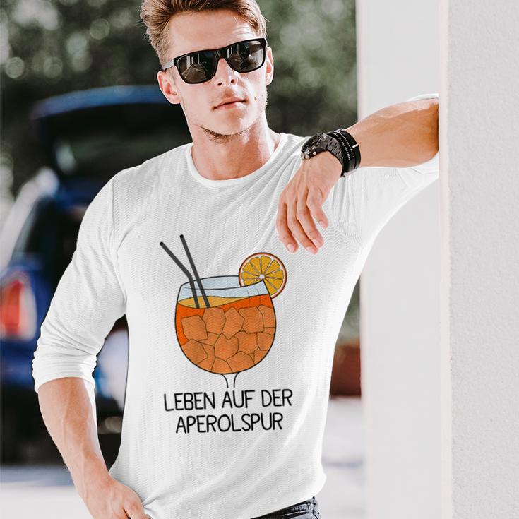 Leben Auf Der Aperolspur Summer Drink Langarmshirts Geschenke für Ihn