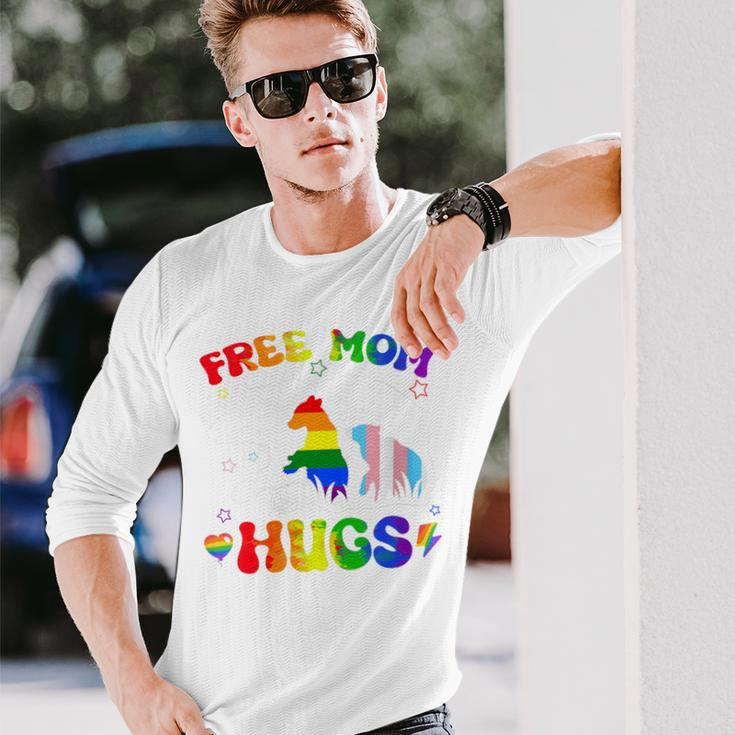 Lgbtq Pride Mama Bear Free Mom Hugs Lgbt Rainbow Long Sleeve T-Shirt Gifts for Him