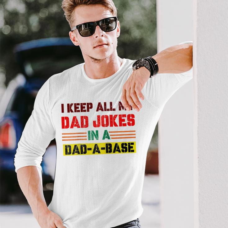 Lustige Papa-Witze In Dad-A-Base-Vintage Zumatertag Heilig Raglan Langarmshirts Geschenke für Ihn