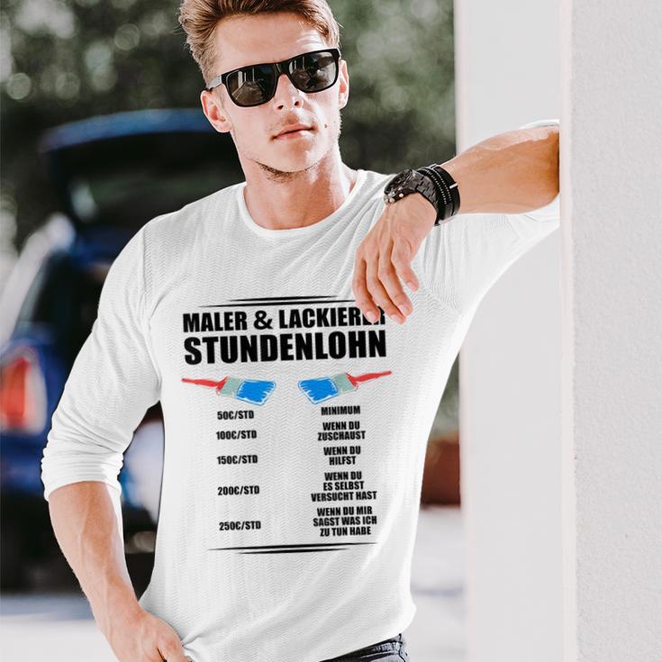 Maler Und Lackierer Stundenlohn Langarmshirts Geschenke für Ihn