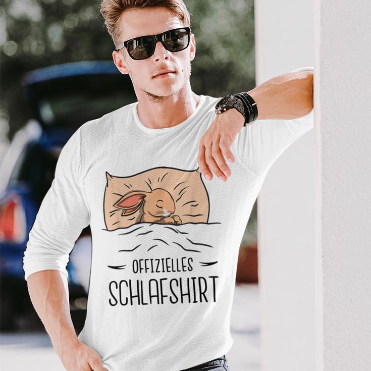 Offizielles Schlaf Süßer Hase Beim Schlafen Langarmshirts Geschenke für Ihn