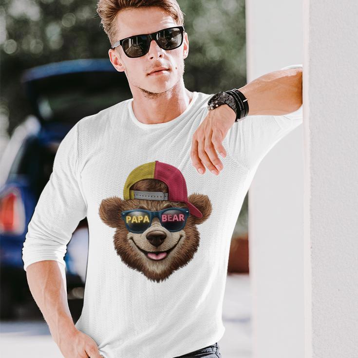 Papa Bär Papa Bear Lustig Für Papa Spruch Lustig Raglan Langarmshirts Geschenke für Ihn