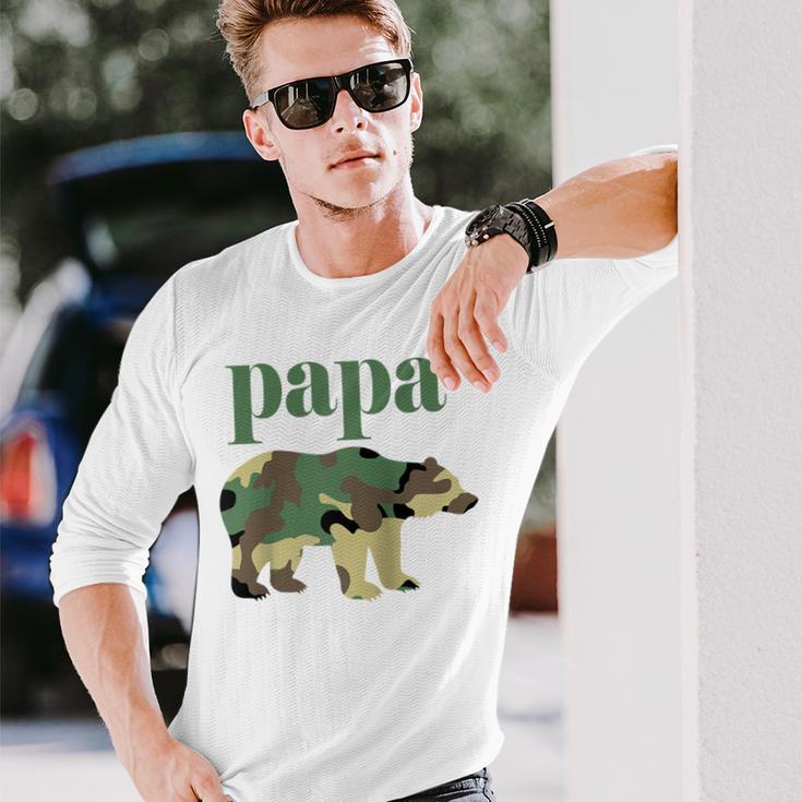 Papa Bär Camo Camo Papa Bär Passender Familienbär Raglan Langarmshirts Geschenke für Ihn