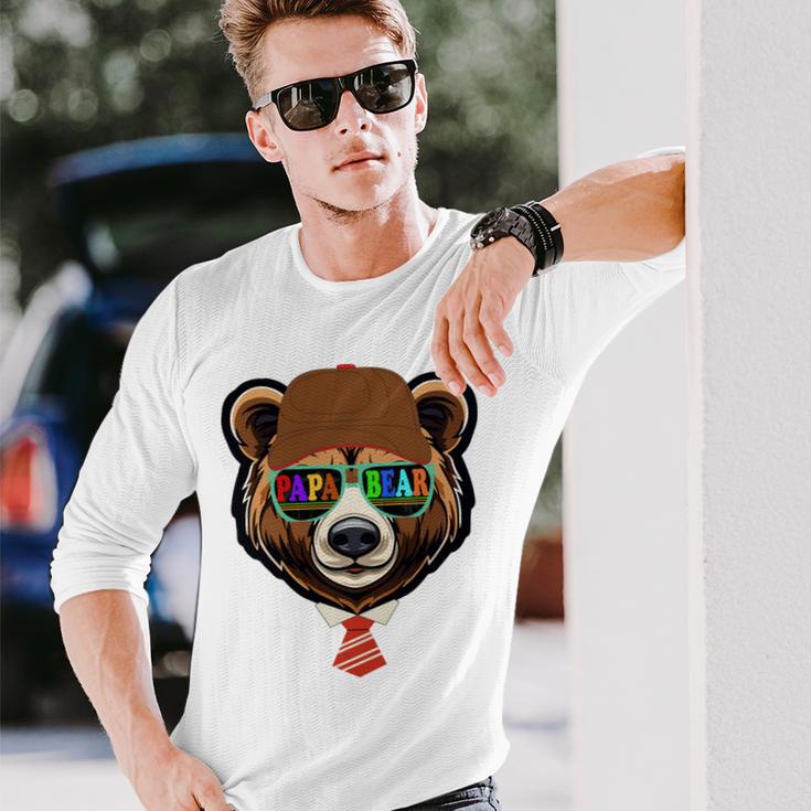 Papa Bär Papaatertagsgeschenk Für Papa Spruch Lustig Langarmshirts Geschenke für Ihn