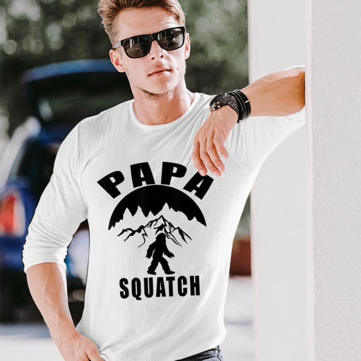 Papa Squatch Sasquatch Lustiges Kostüm Langarmshirts Geschenke für Ihn