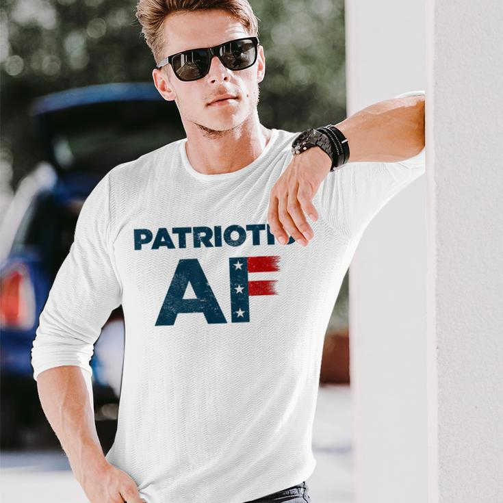 Patriotic Af American Flag Destroyed For July 4Th Long Sleeve T-Shirt Gifts for Him
