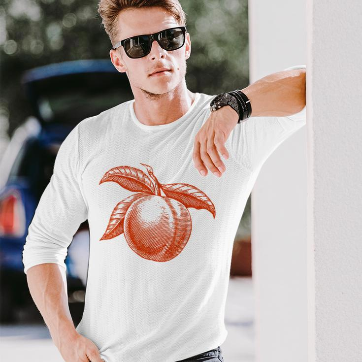 Peach Fruit Vintage Graphic Peach Long Sleeve T-Shirt Gifts for Him