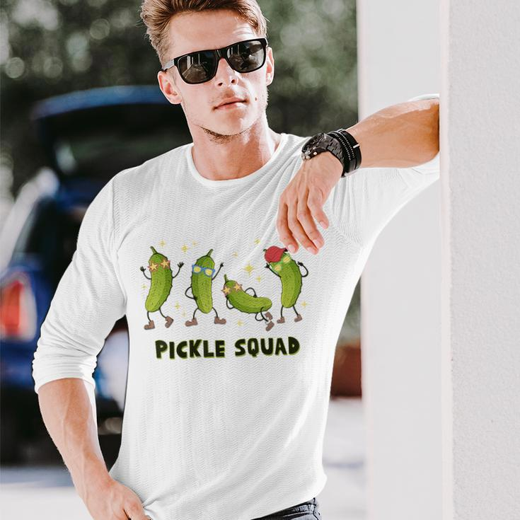 Pickle Squad Vegan Pickle Costume Pickle Squad Long Sleeve T-Shirt Gifts for Him