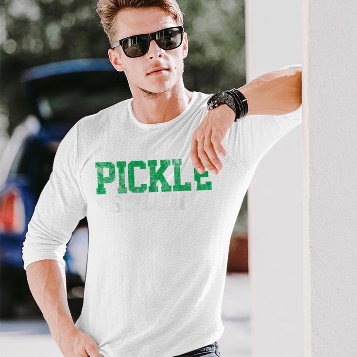 Pickle Squad Vegetables Vegan Long Sleeve T-Shirt Gifts for Him