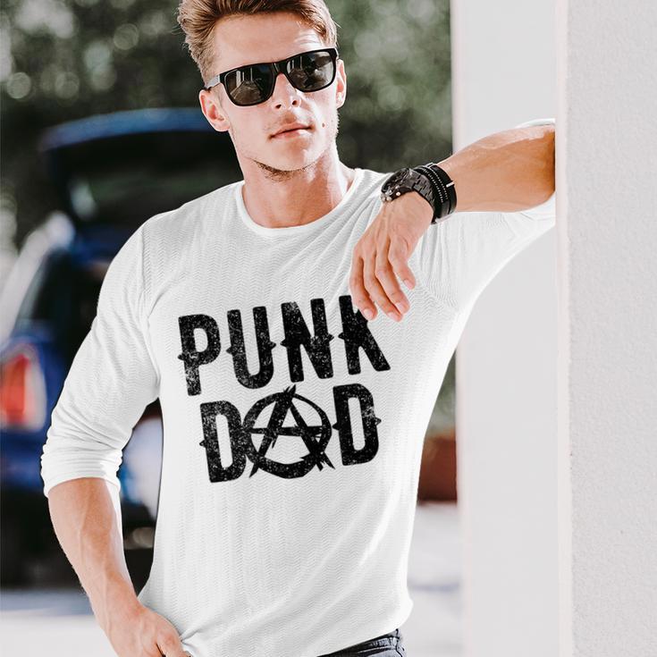 Punk Dad Punk Rock Is Not Dead Anarchy Misfit Father Long Sleeve T-Shirt Gifts for Him