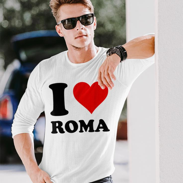 Red Heart I Love Roma Long Sleeve T-Shirt Gifts for Him