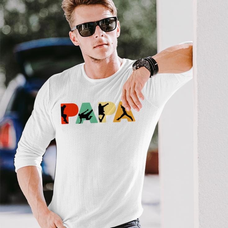 Retro Parkour Papa Lustigerintage Papa Parkour Langarmshirts Geschenke für Ihn