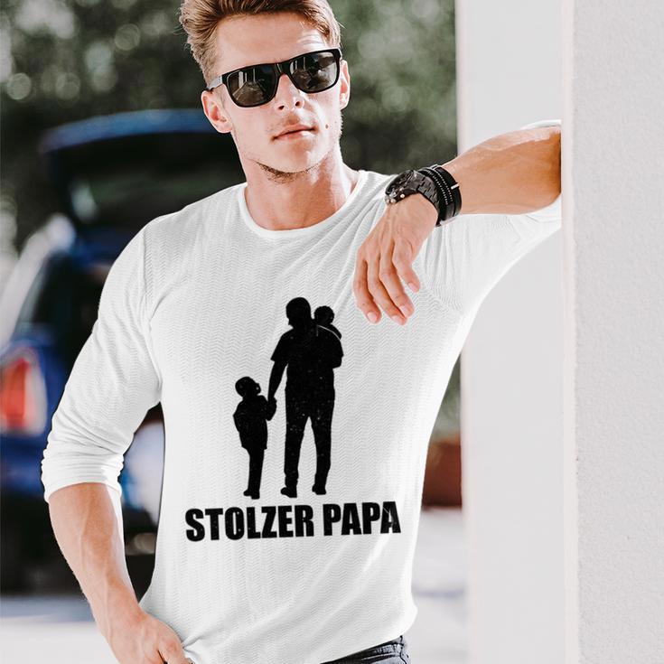 Stolzer Papa Sohn Und Tochterater Papi Langarmshirts Geschenke für Ihn