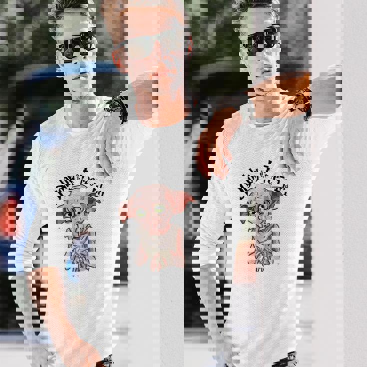 T-shirt à manches longues Dobby est un Elfe Libre, Illustration Harry Potter Cadeaux pour lui