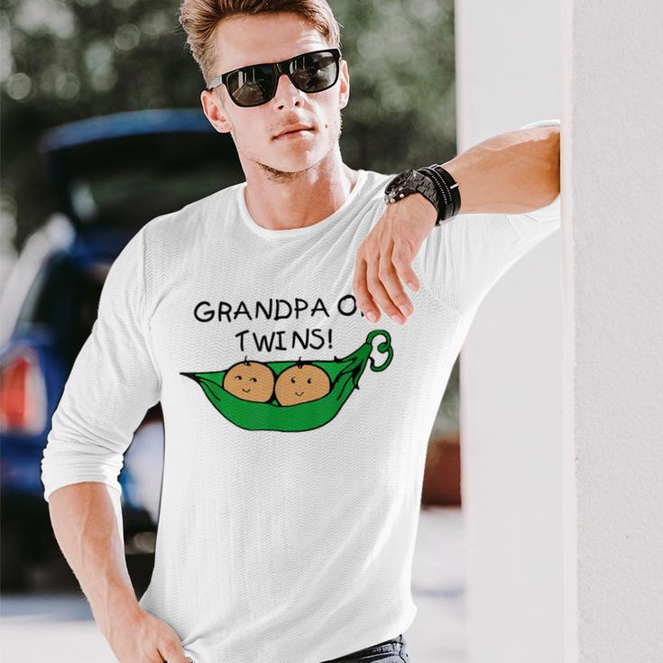 Two Peas In A Pod Grandpa Of Twins Long Sleeve T-Shirt Gifts for Him