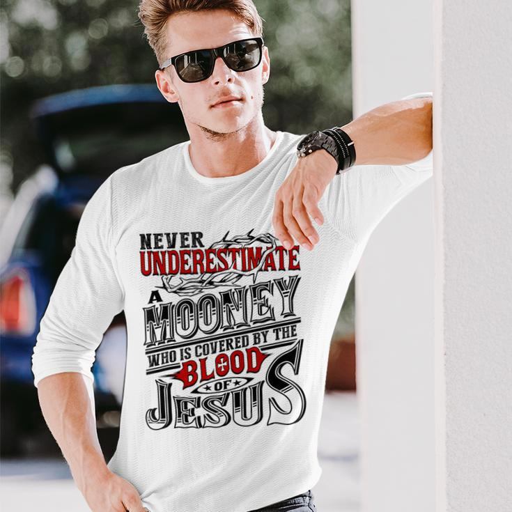 Underestimate Mooney Family Name Long Sleeve T-Shirt Gifts for Him