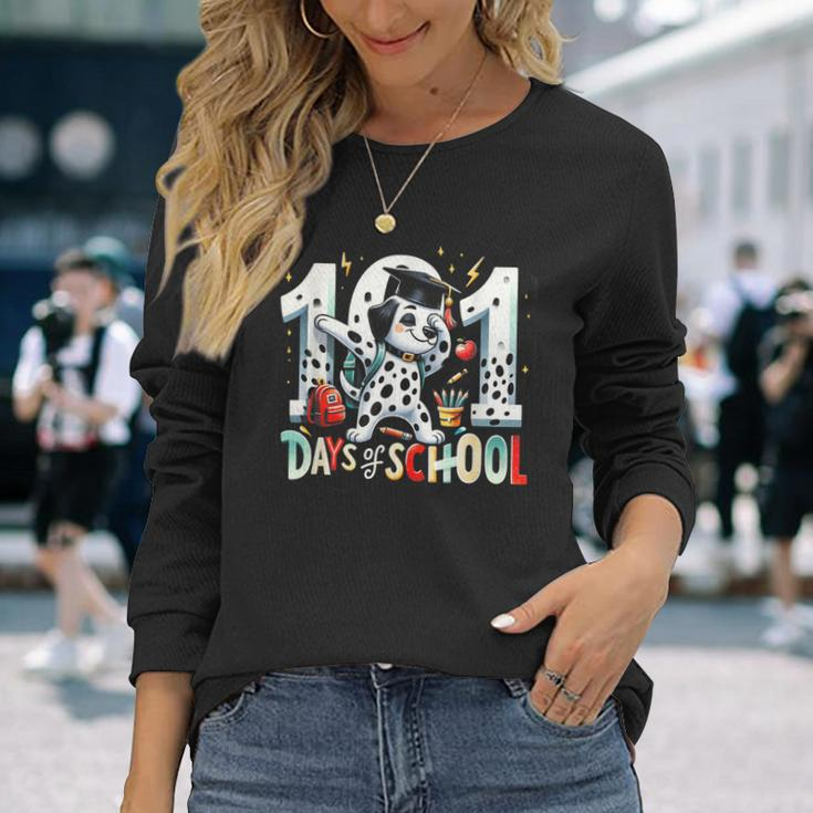 101 Days Of School Back To School Dog Lovers Outfit Costume Long Sleeve T-Shirt Gifts for Her