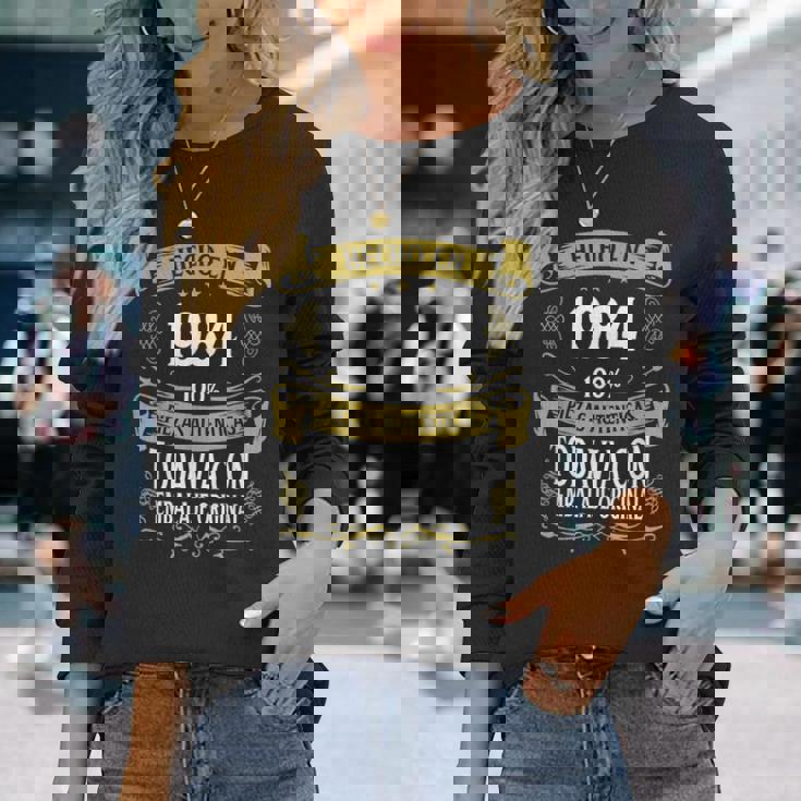 40 Años Cumpleaños Regalo Hombre Hecho En 1984 Hombre 1984 Camiseta de manga larga Regalos para ella