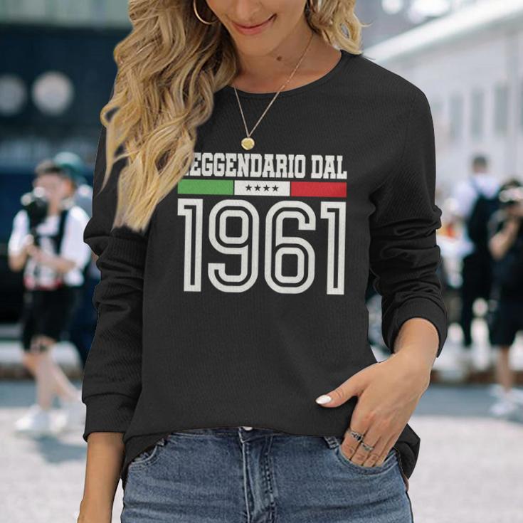 60 Anni Compleanno Nonno Papà Nato1961 Regalo Italiener Langarmshirts Geschenke für Sie