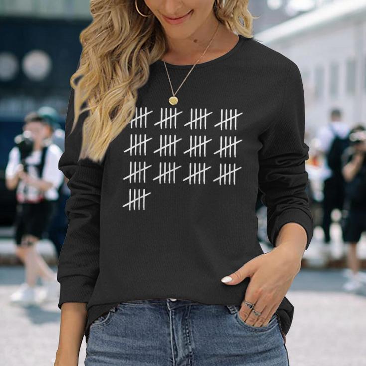 65 Years Old Tally Marks 65Th Birthday Long Sleeve T-Shirt Gifts for Her