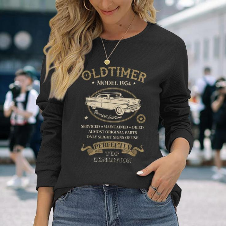 70Th Birthday Vintage Oldtimer Model 1954 Long Sleeve T-Shirt Gifts for Her