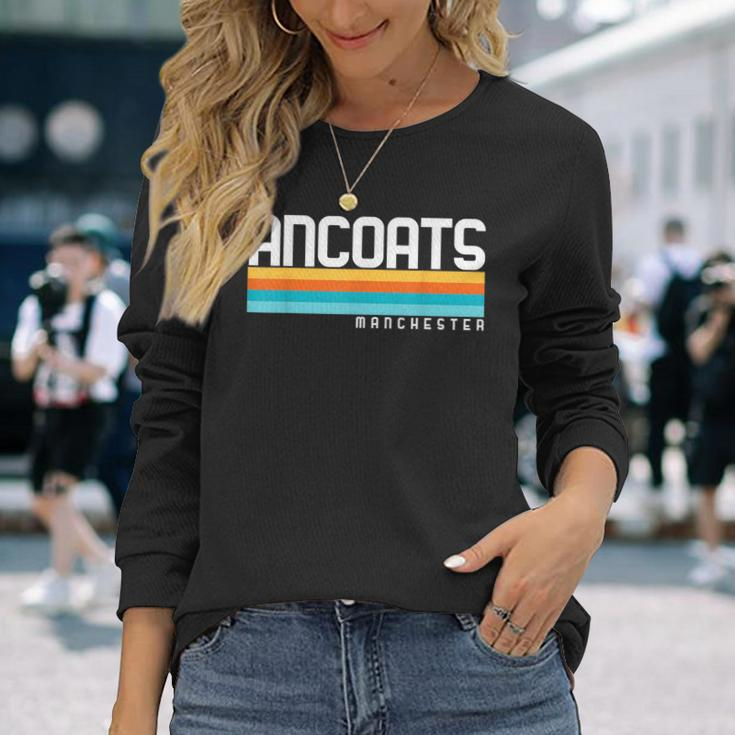 80S Ancoats Manchester Vintage Retro Style Long Sleeve T-Shirt Gifts for Her