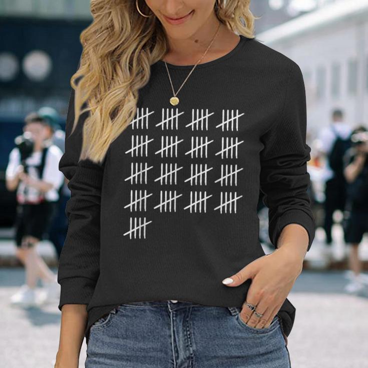 85 Years Old Tally Marks 85Th Birthday Long Sleeve T-Shirt Gifts for Her