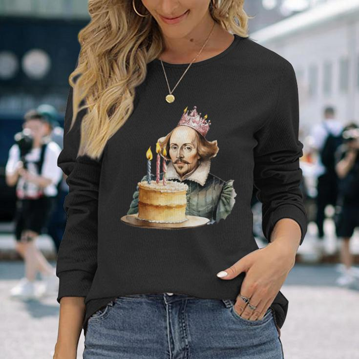 Adult Birthday Party Shakespeare Theme Long Sleeve T-Shirt Gifts for Her