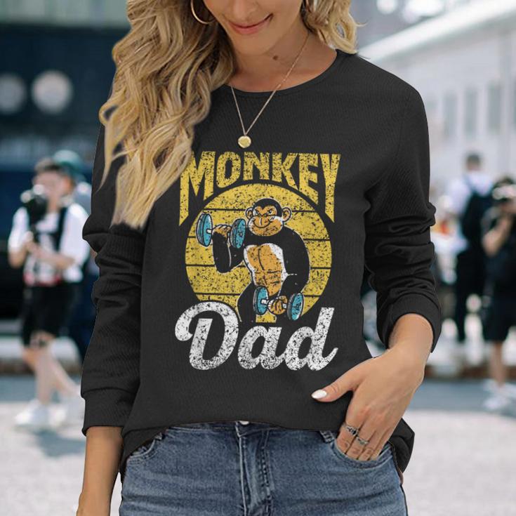 Affe Papa Tier Affen Spruch Liebhaberater Papa Papa Langarmshirts Geschenke für Sie