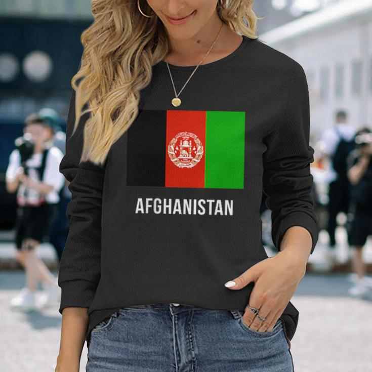 Afghanistan Afghan Flag Langarmshirts Geschenke für Sie