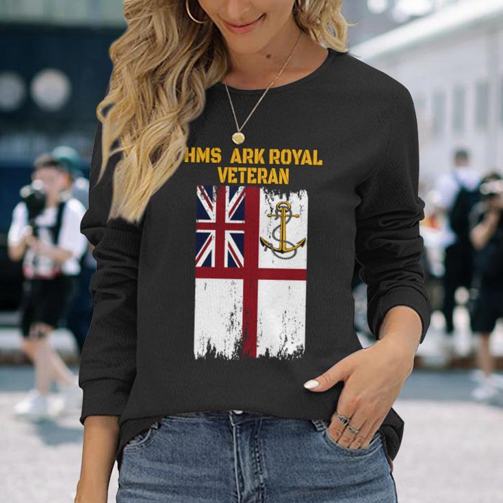 Aircraft Carrier Hms Ark Royal R07 Veterans Day Father's Day Long Sleeve T-Shirt Gifts for Her