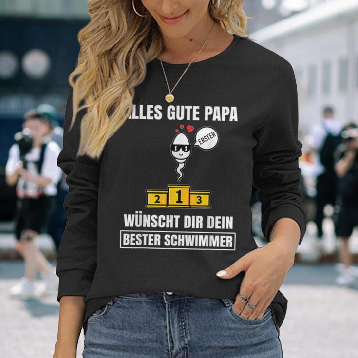 Alles Gute Papa Dein Beste Schwimmer -Ater Papa Father's Day S Langarmshirts Geschenke für Sie