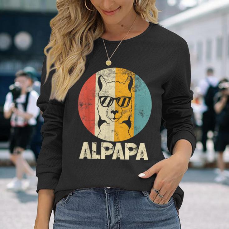 Alpa Alpaca Papa Langarmshirts Geschenke für Sie