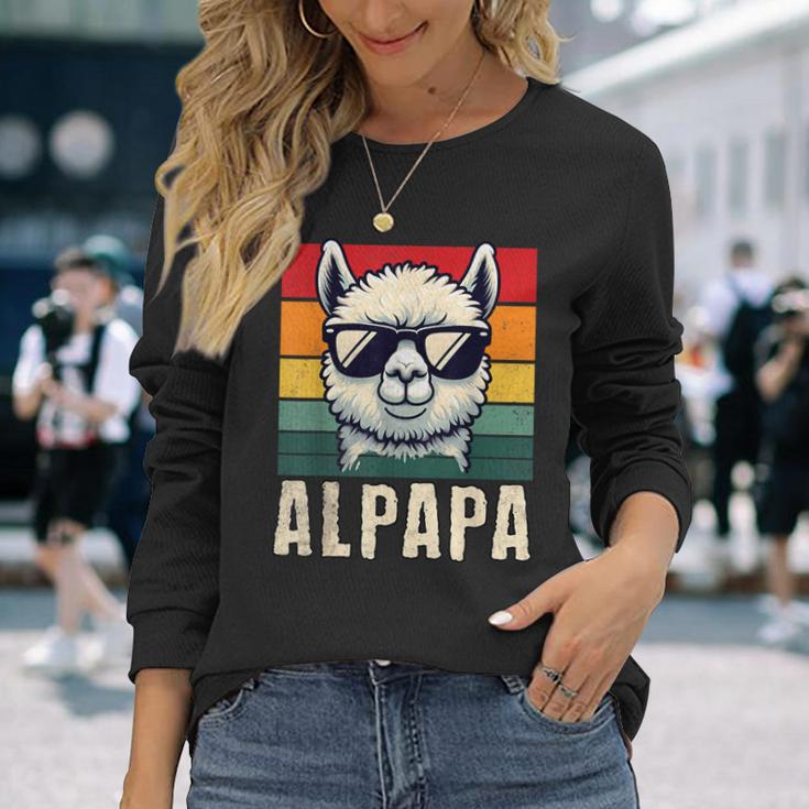 Alpapaatertag Bester Papa Alpaka-Liebhaber Sonnenbrille Langarmshirts Geschenke für Sie