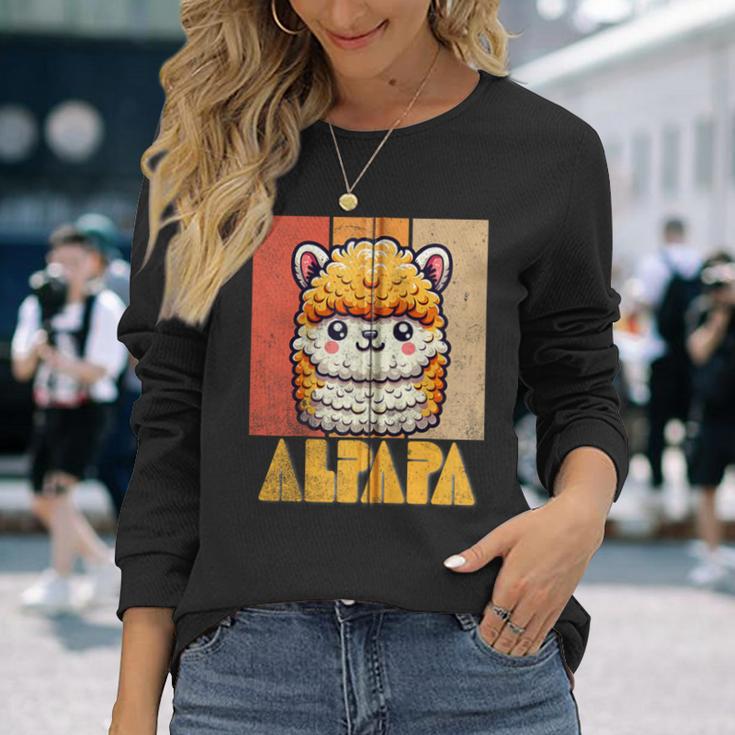 Alpapaatertag Papa Alpaka Retrointageatertag Lustiger Kapuzenjacke Langarmshirts Geschenke für Sie