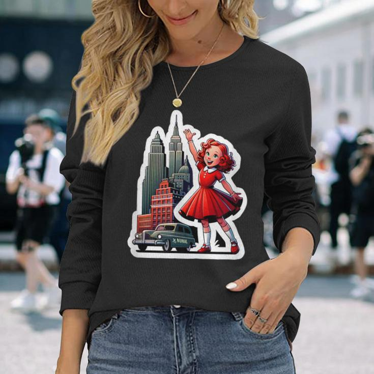 Annie's New York Adventure Broadway Musical Theatre Long Sleeve T-Shirt Gifts for Her