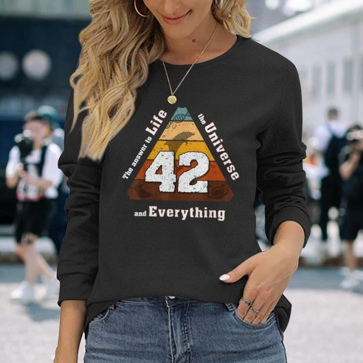 The Answer To Life The Universe And Everything Is Simple 42 Long Sleeve T-Shirt Gifts for Her