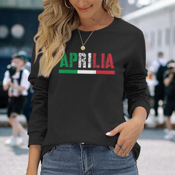 Aprilia Città Italiana Bandiera Italia Maglietta S Langarmshirts Geschenke für Sie