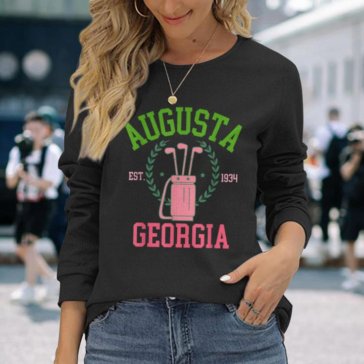 Augusta Georgia Coquette Golf Tournament Bows Social Club Long Sleeve T-Shirt Gifts for Her