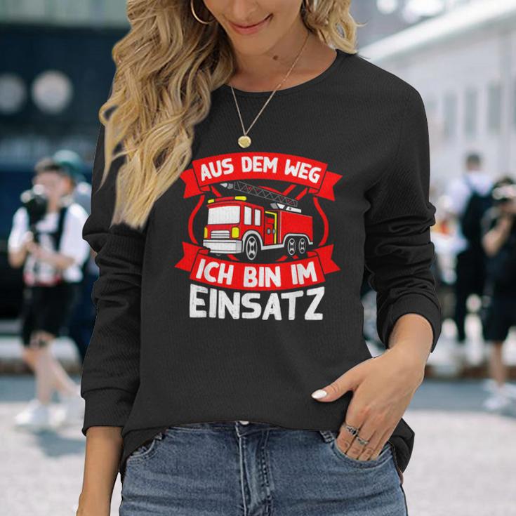 Aus Dem Weg Ich Bin Im Einsatz German Langu Langarmshirts Geschenke für Sie