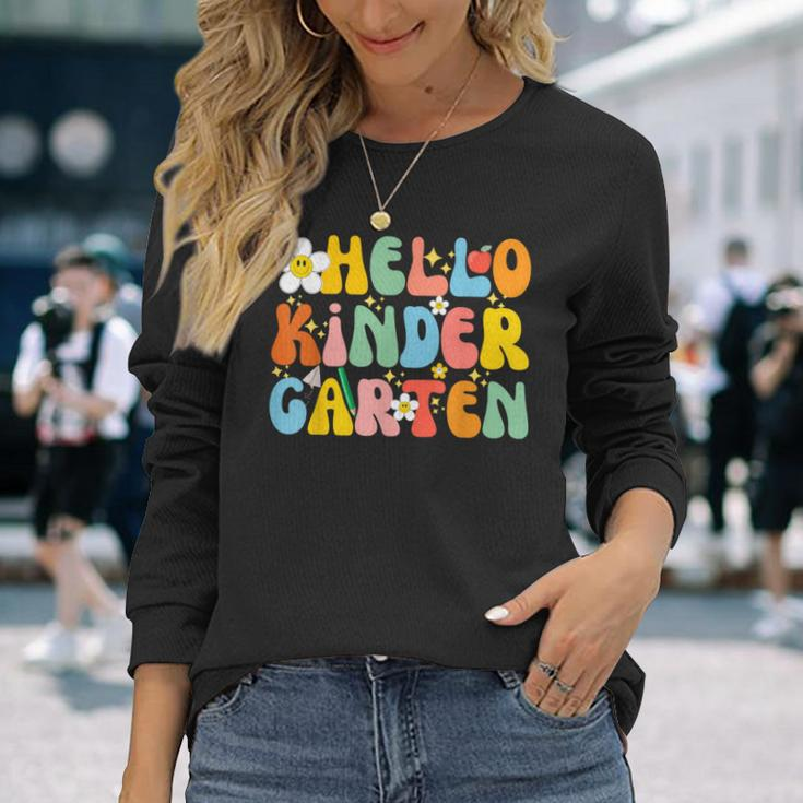 Back To School Hello Kindergarten Squad Teachers & Students Long Sleeve T-Shirt Gifts for Her